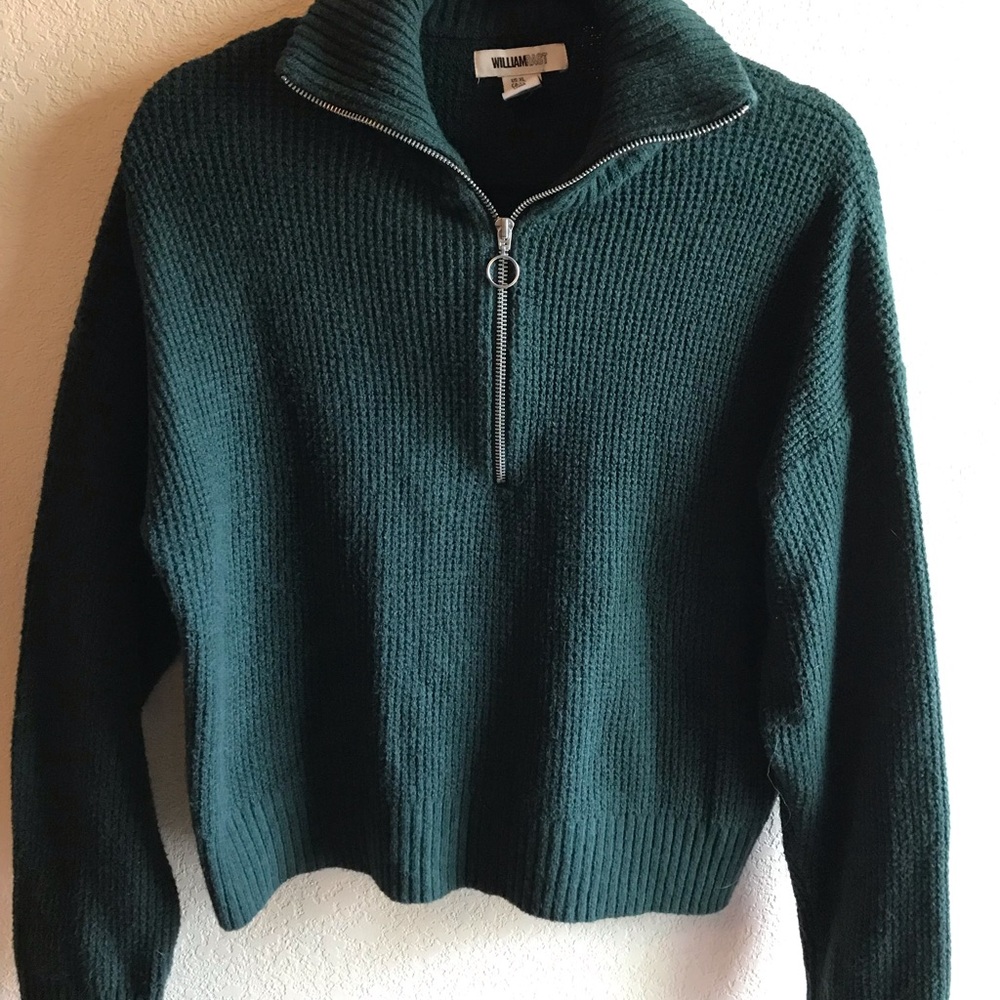 William Rast Green Cowl Neck Sweater